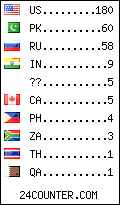 visitors by country counter