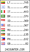 visitors by country counter