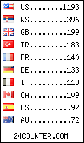 visitors by country counter