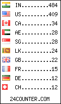 visitors by country counter