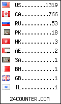 visitors by country counter