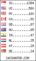 visitors by country counter