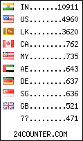 visitors by country counter