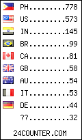 visitors by country counter