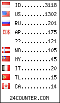 visitors by country counter