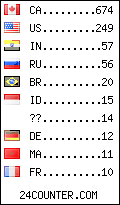 visitors by country counter