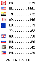 visitors by country counter