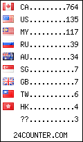 visitors by country counter