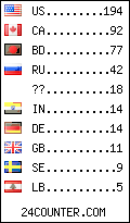 visitors by country counter