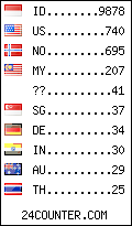 visitors by country counter