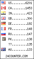 visitors by country counter