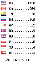 visitors by country counter