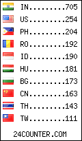 visitors by country counter