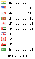 visitors by country counter