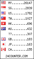 visitors by country counter