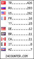 visitors by country counter