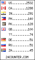 visitors by country counter