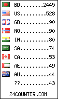 visitors by country counter