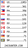visitors by country counter