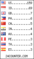 visitors by country counter