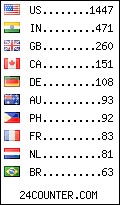 visitors by country counter