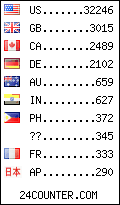 visitors by country counter