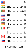 visitors by country counter