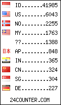 visitors by country counter