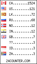 visitors by country counter