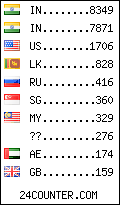 visitors by country counter