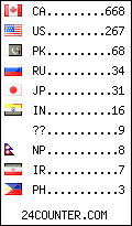 visitors by country counter