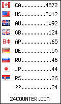 visitors by country counter