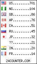 visitors by country counter