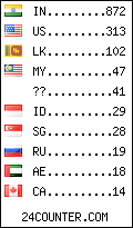 visitors by country counter