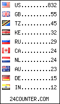 visitors by country counter