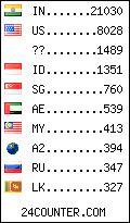 visitors by country counter