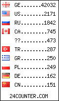 visitors by country counter