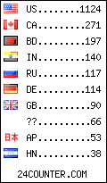 visitors by country counter