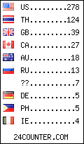 visitors by country counter