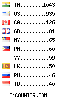 visitors by country counter