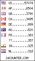 visitors by country counter