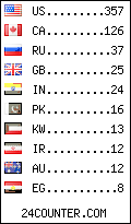 visitors by country counter