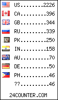 visitors by country counter