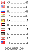 visitors by country counter