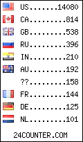 visitors by country counter