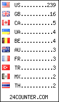 visitors by country counter