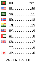 visitors by country counter