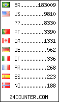 visitors by country counter