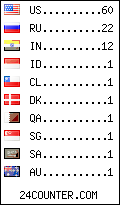 visitors by country counter