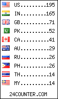 visitors by country counter